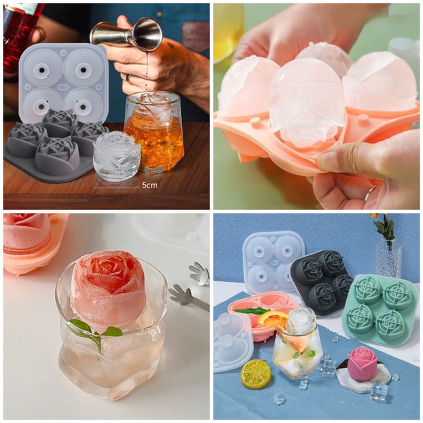 SILICONE ROCE ICE MOLD BALL MAKER