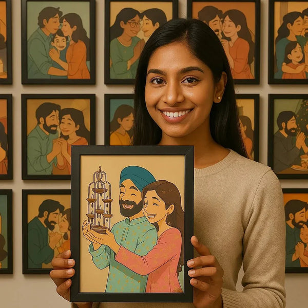 Custom Ghibli Style Portrait Frame – Personalized Anime Artwork