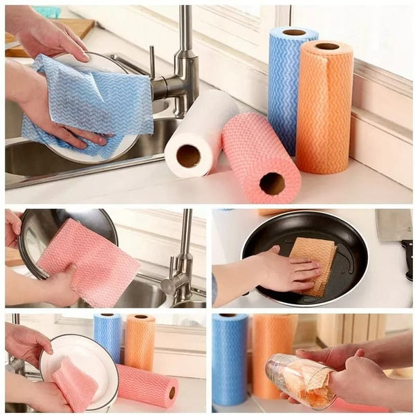 50 PIECES REUSABLE TISSUE ROLL