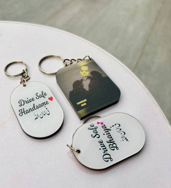 Pesonalized Drive Safe Keychain with Picture Acrylic